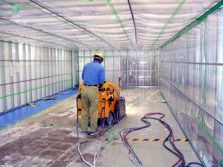 電動コンクリートカッター施工事例①